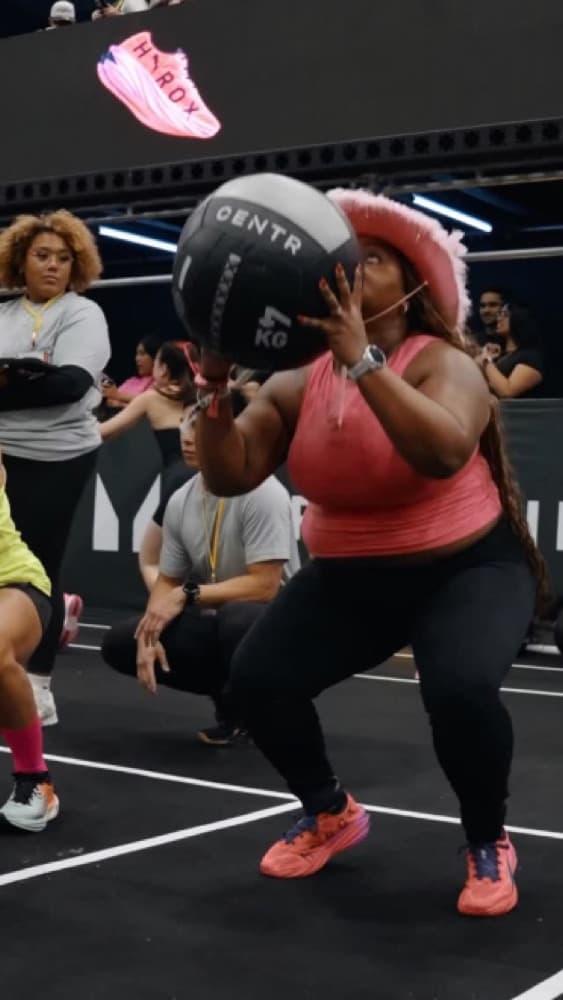 Centr member training with a medicine ball